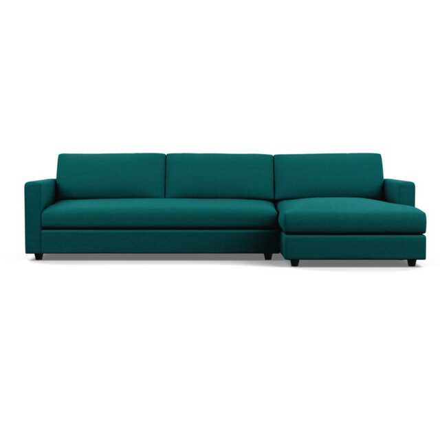 Heal's Nimbus II 4 Seater Corner Chaise RHF Brushed Cotton Pine Black Feet - image 1