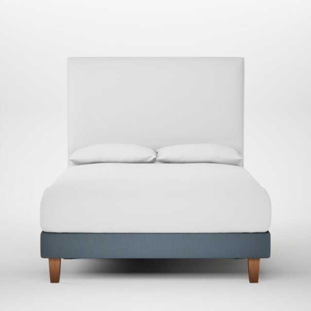 Heal's Shallow Divan Double Smart Cotton Linen Celstial Light Soild Wood Feet - image 1