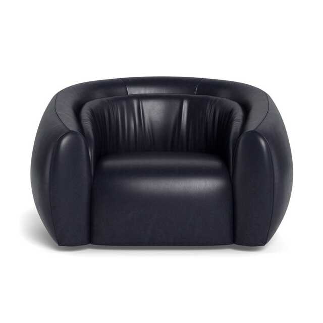 Heal's Flora Loveseat Stonewash Leather Black