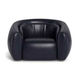 Heal's Flora Loveseat Stonewash Leather Black
