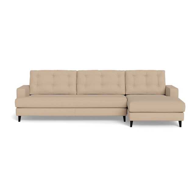Heal's Mistral Right Hand Facing Corner Sofa Capelo Linen-Cotton Bamboo Black Beech Feet - image 1