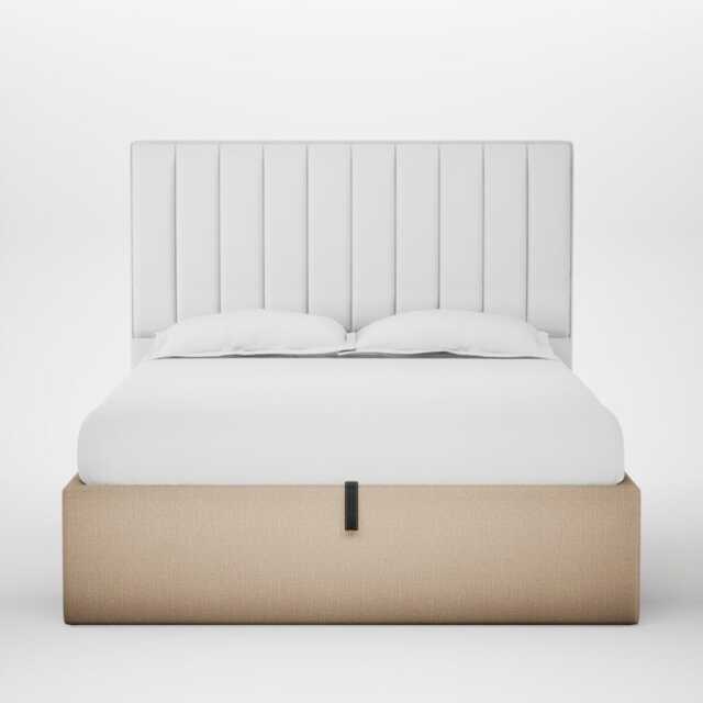 Heal's Lift Storage Divan King Smart Cotton Linen Rice Black Feet
