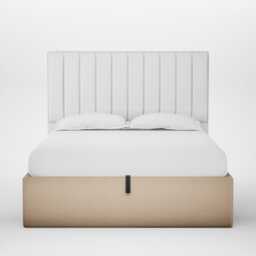 Heal's Lift Storage Divan King Smart Cotton Linen Rice Black Feet