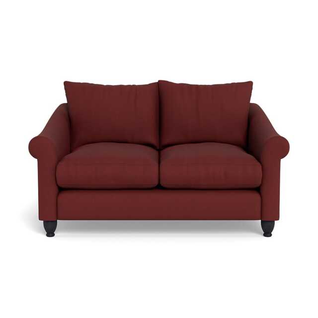 Heal's Devon 2 Seater Capelo Linen-Cotton Etruscan Red Black Feet