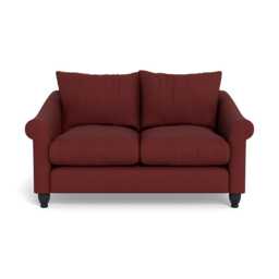 Heal's Devon 2 Seater Capelo Linen-Cotton Etruscan Red Black Feet