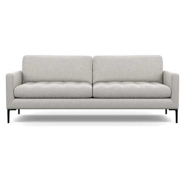 Heal's Eton 4 Seater Sofa Chunky Boucle Ecru Black Feet