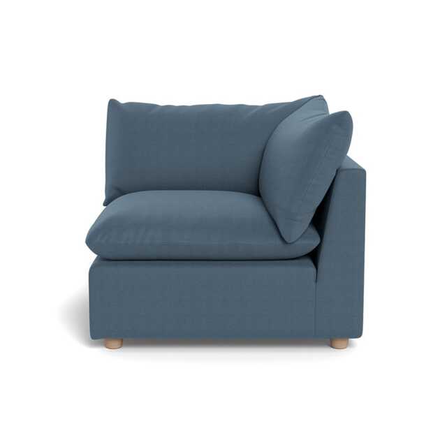 Heal's Astrid Corner Unit Capelo Linen-Cotton Mineral Natural Beech Feet