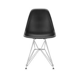 Vitra Eames DSR Side Chair New Height Deep Black Chrome Base