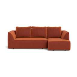 Heal's Morven RHF Corner Chaise Sofa Cotton Velvet Russet