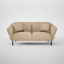 Heal's Alto 2 Seater Sofa Capelo Linen-Cotton Bamboo Black Feet