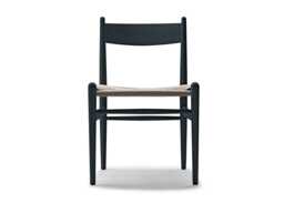 CH36 Chair Black Oak Natural Cord Seat
