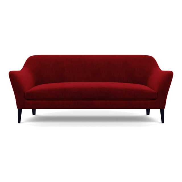 Heal's Wallis 4 Seater Sofa Smart Luxe Velvet Mulberry Black Feet - image 1