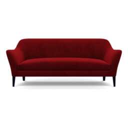 Heal's Wallis 4 Seater Sofa Smart Luxe Velvet Mulberry Black Feet - thumbnail 2