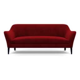 Heal's Wallis 4 Seater Sofa Smart Luxe Velvet Mulberry Black Feet - thumbnail 1