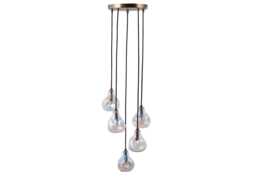 Heal's Bolha Chandelier 5 Pendant Light Petrol & Bronze - thumbnail 1