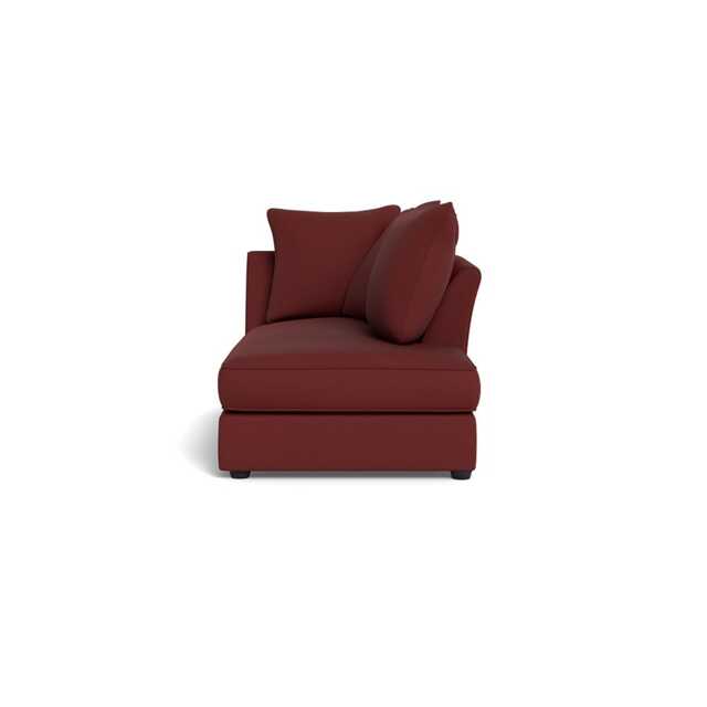 Heal's Tailor Right Hand Facing Chaise Unit Capelo Linen-Cotton Etruscan Red Black Feet