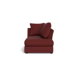 Heal's Tailor Right Hand Facing Chaise Unit Capelo Linen-Cotton Etruscan Red Black Feet