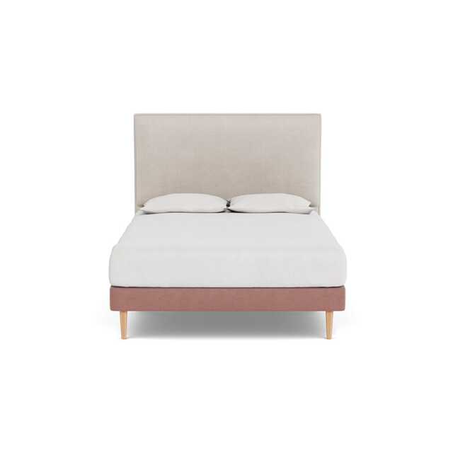 Heal's Shallow Divan King Smart Luxe Velvet Dusky Pink Light Stem - image 1