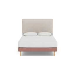 Heal's Shallow Divan King Smart Luxe Velvet Dusky Pink Light Stem - thumbnail 1