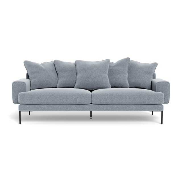 Heal's Torrington 4 Seater Sofa Boucle Steel Black Feet