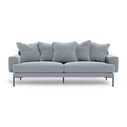 Heal's Torrington 4 Seater Sofa Boucle Steel Black Feet