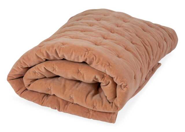 Heal's Velvet Quilt Dusky Pink 140 x 200cm