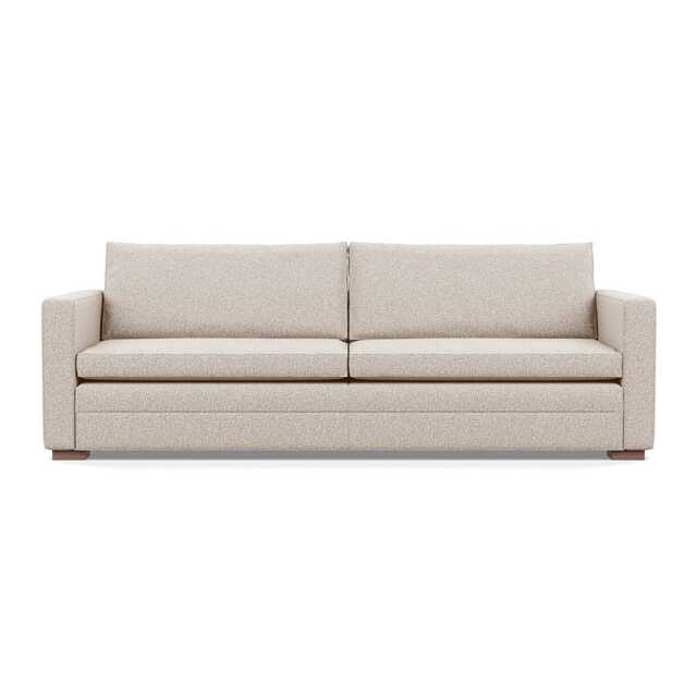 Heal's Palermo 5 Seater Sofa Loop Boucle Taupe Walnut Feet