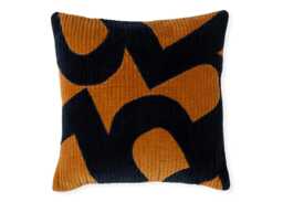 Heal's 59 Cushion Ochre & Navy 45 x 45cm