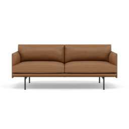 Muuto Outline 2 Seater Kvadrat Remix Fabric Dark Grey 163 - thumbnail 2