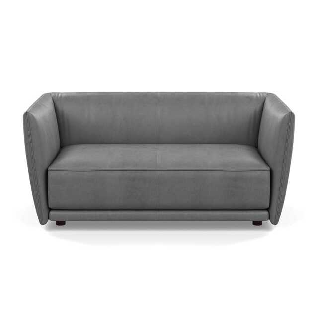 Heal's Valley 2 Seater Sofa Daino Steel Walnut Stain Feet - image 1