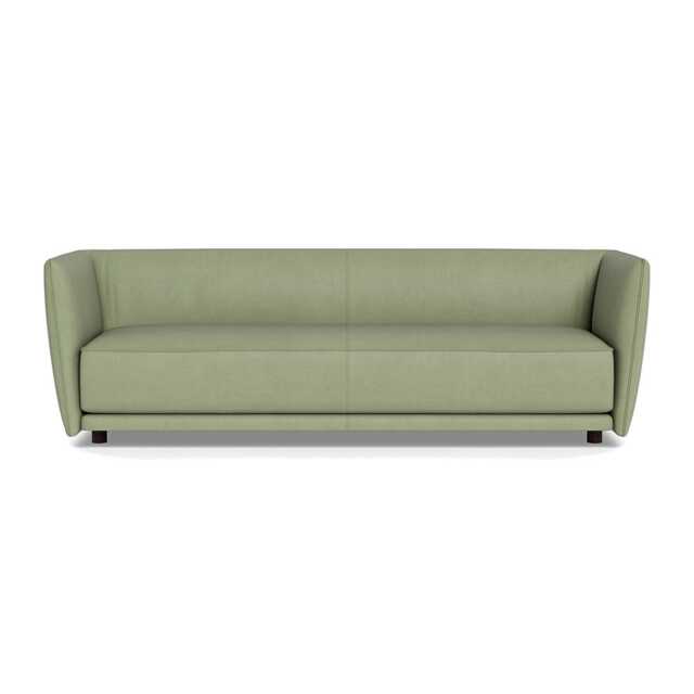 Heal's Valley 4 Seater Sofa Siena Cotton Pistachio Walnut Stained Feet - image 1