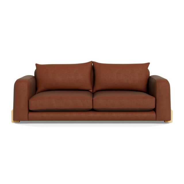 Heal's Nuvola 4 Seater Sofa Smart Luxe Velvet Tawny Natural Feet - image 1