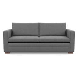 Heal's Palermo 3 Seater Sofa St Moritz Wool Light Grey 157 Walnut Feet