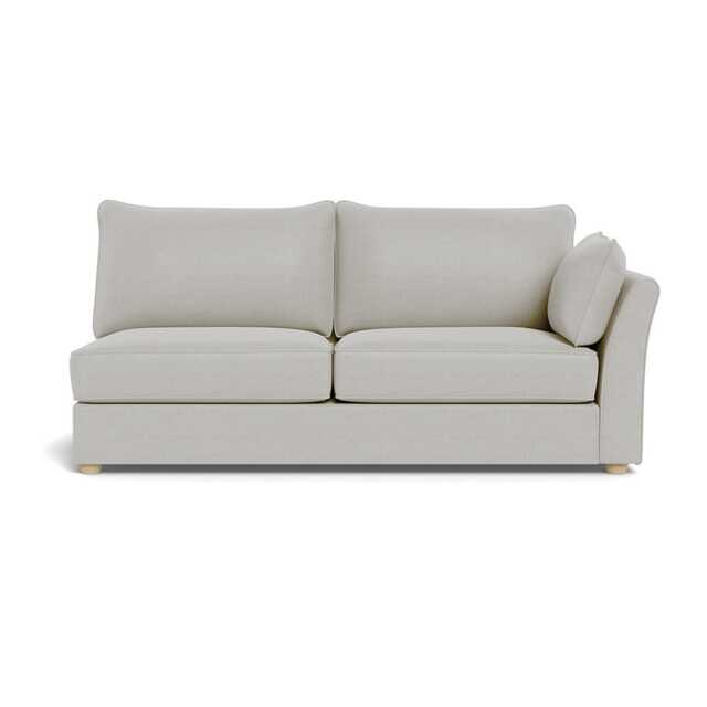 Heal's Tailor Large Right Hand Facing Corner Unit Capelo Linen-Cotton Sea Salt Natural Feet