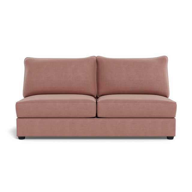 Heal's Tailor Large Unit Smart Luxe Velvet Dusky Pink Black Beech Feet
