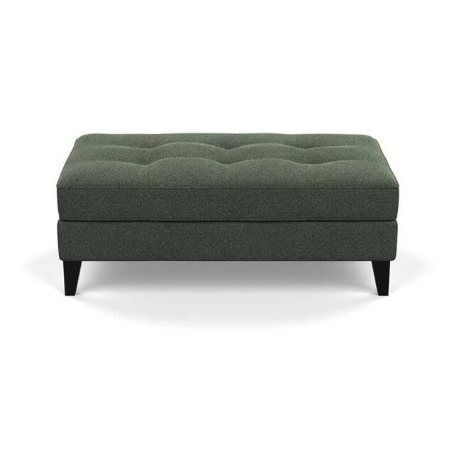 Heal's Mistral Footstool Textured Boucle Fern Black Feet