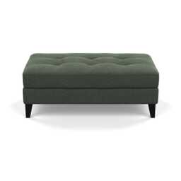 Heal's Mistral Footstool Textured Boucle Fern Black Feet