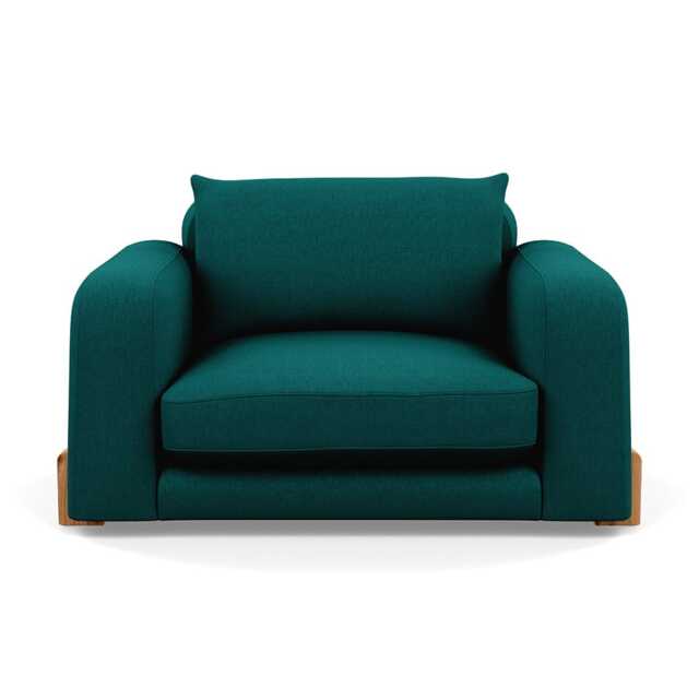 Heal's Nuvola Loveseat Brushed Cotton Pine Natural Oak Feet