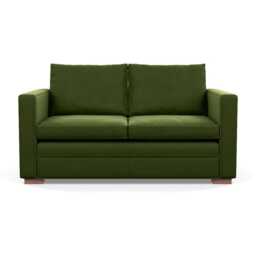 Heal's Palermo 2 Seater Sofa Nobilis Velvet Leaf Walnut Feet