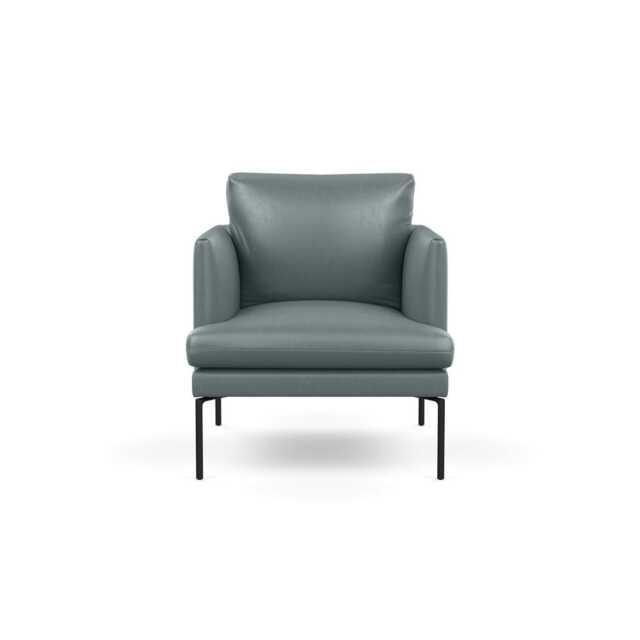 Heal's Matera Armchair Daino Leather Steel Black Feet