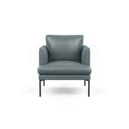 Heal's Matera Armchair Daino Leather Steel Black Feet