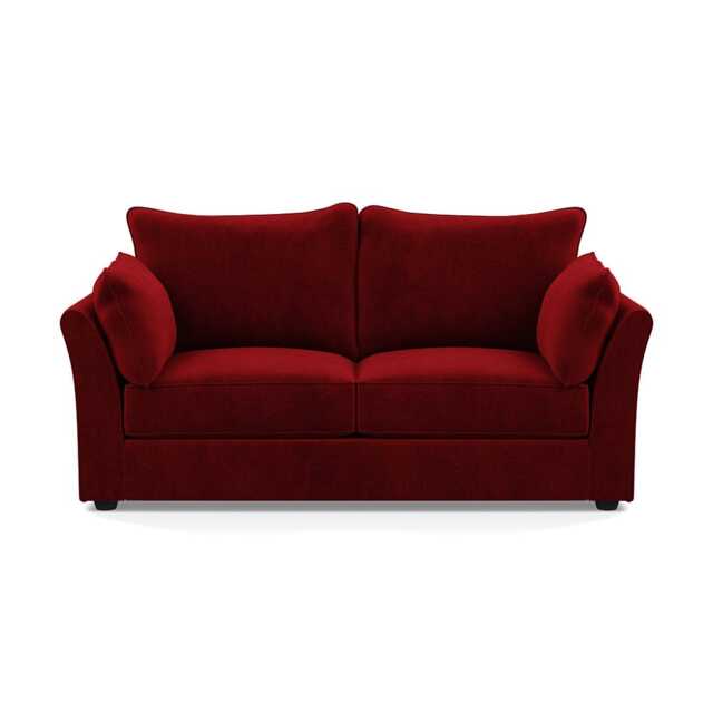 Heal's Tailor 3 Seater Sofa Smart Luxe Velvet Mulberry Black Feet