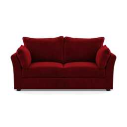 Heal's Tailor 3 Seater Sofa Smart Luxe Velvet Mulberry Black Feet