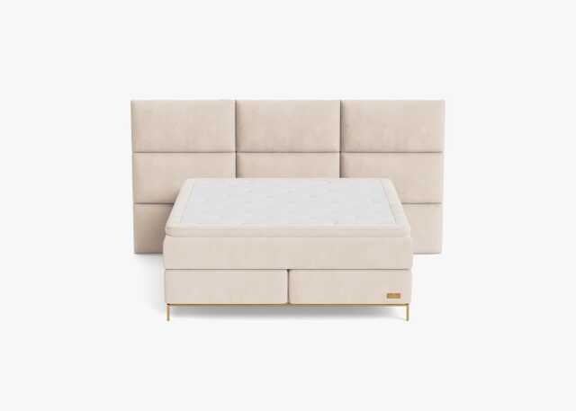 Carpe Diem Beds Sando Bed Set Super King Medium Lux Topper Brass Skargaard Headboard Zaragoza Eggshell