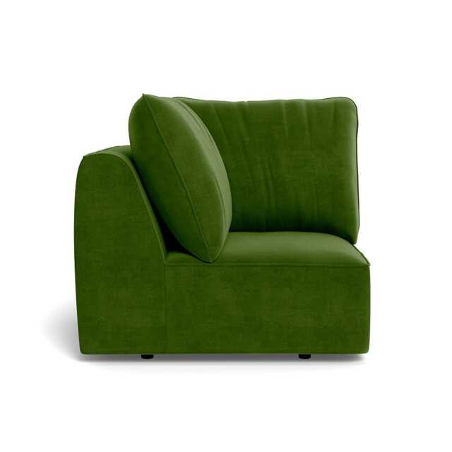 Heal's Morven Corner Unit Smart Luxe Velvet Grass