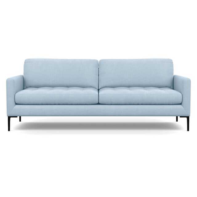 Heal's Eton 4 Seater Sofa Capelo Linen-Cotton Sea Shanty Black Feet