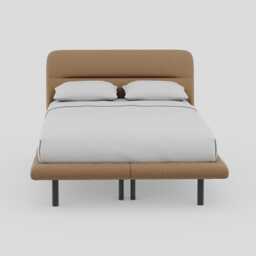 Heal's Gia Bed Double Siena Cotton Clay Box Sprung, Black Feet