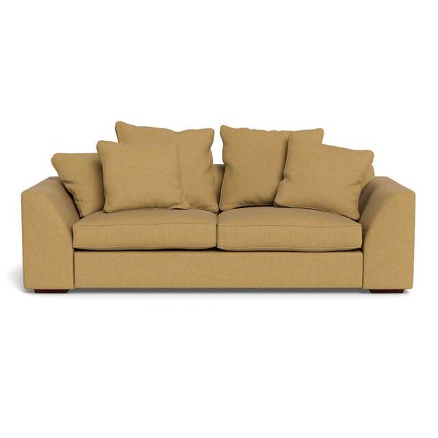 Heal's Cumulus 4 Seater Sofa Boucle Tweed Citrine Black Feet