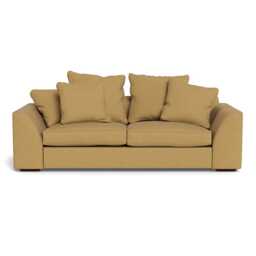 Heal's Cumulus 4 Seater Sofa Boucle Tweed Citrine Black Feet