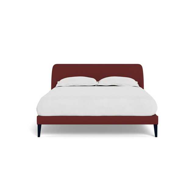 Heal's Wallis Bedstead King Capelo Linen-Cotton Etruscan Red Black Painted Oak Feet